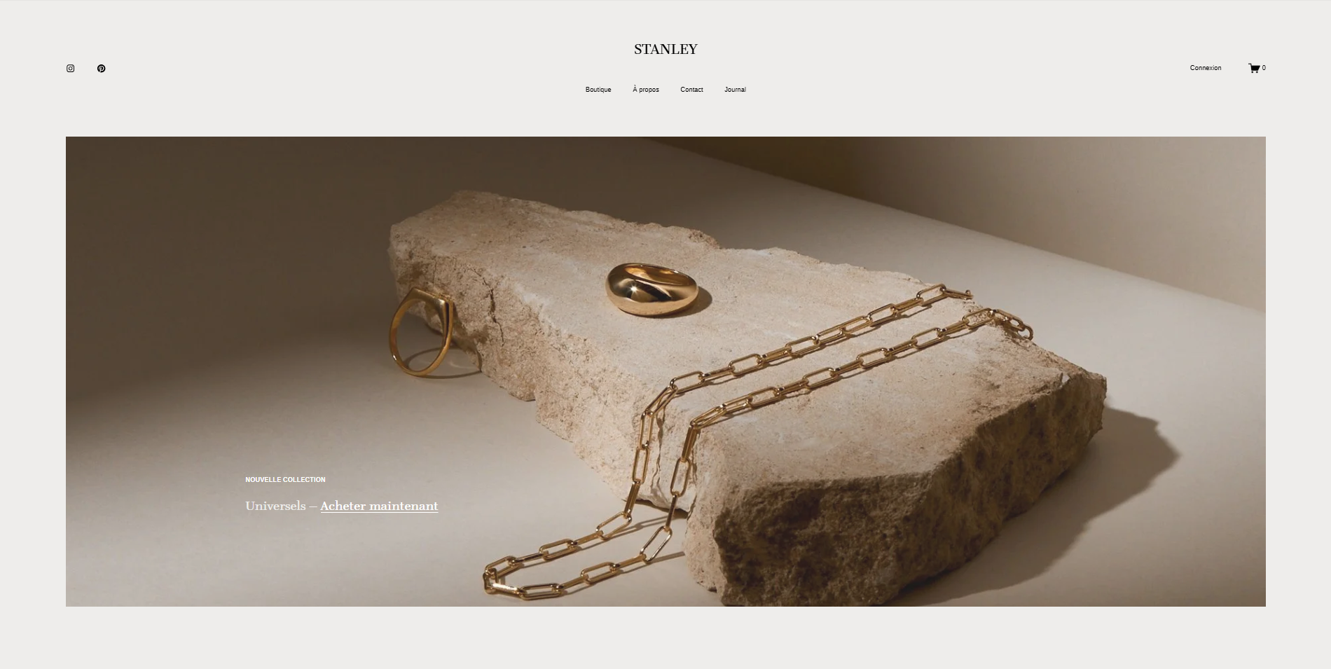 Maquette de site pour artisan joaillier